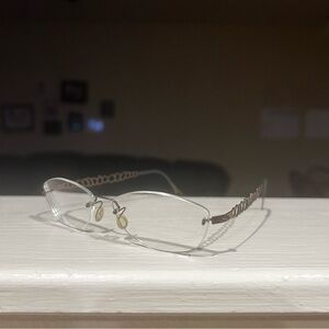LINDBERG SPIRIT TITANIUM ART RIMLESS FRAMELESS Bronze Reading Glasses